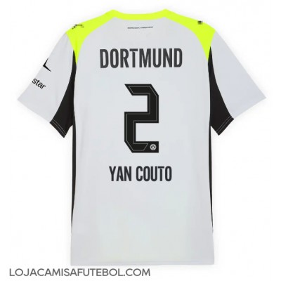 Camisa de Futebol Borussia Dortmund Yan Couto #2 Equipamento Secundário 2025-26 Manga Curta Camisa de Futebol Borussia Dortmund Yan Couto #2 Equipamento Secundário 2025-26 Manga Curta